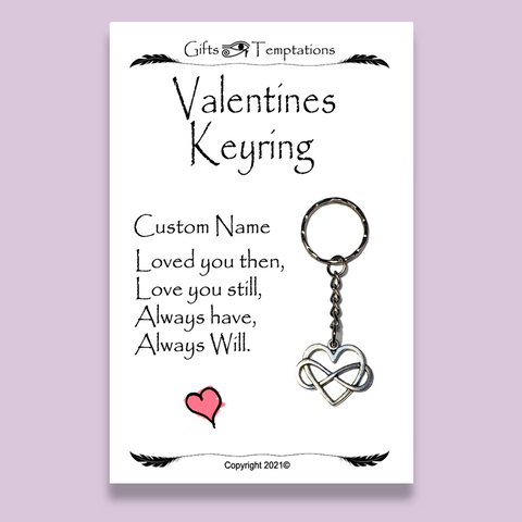 Personalised Valentines Keyring