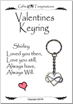 Personalised Valentines Keyring