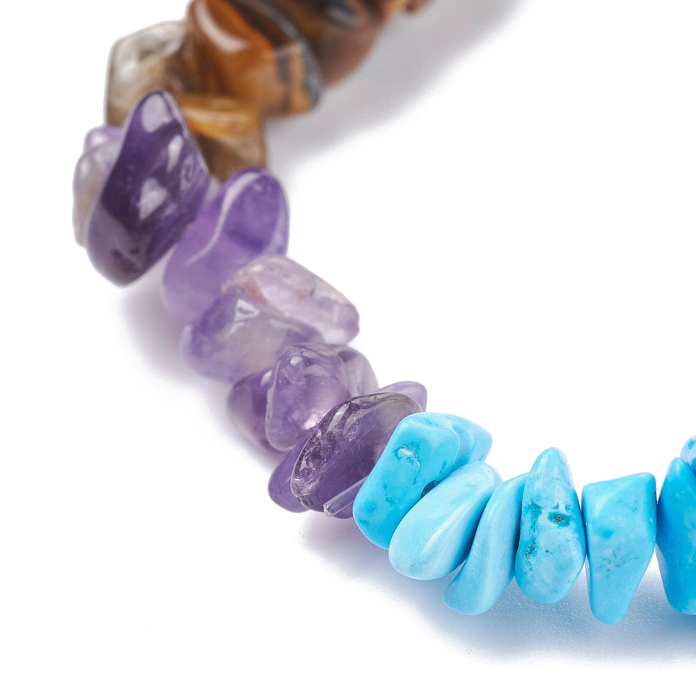 Crystal Gemstone Bracelet Bead Chakra Natural Stone Stretch Reiki Jewellery Gift