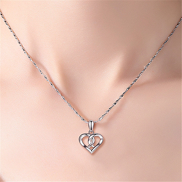 Soulmate Serenity Heart Necklace Gift for Girlfriend Fiance Partner Wife