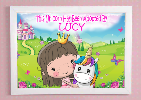Adopt a Unicorn Daughter Granddaughter Birthday Gift Print