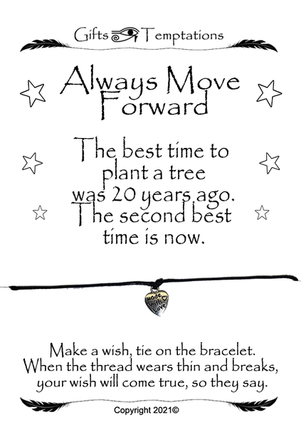 Always Move Forward Wish Bracelet