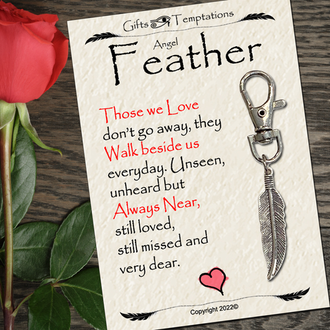 Loss of Loved One Angel Feather Keyring