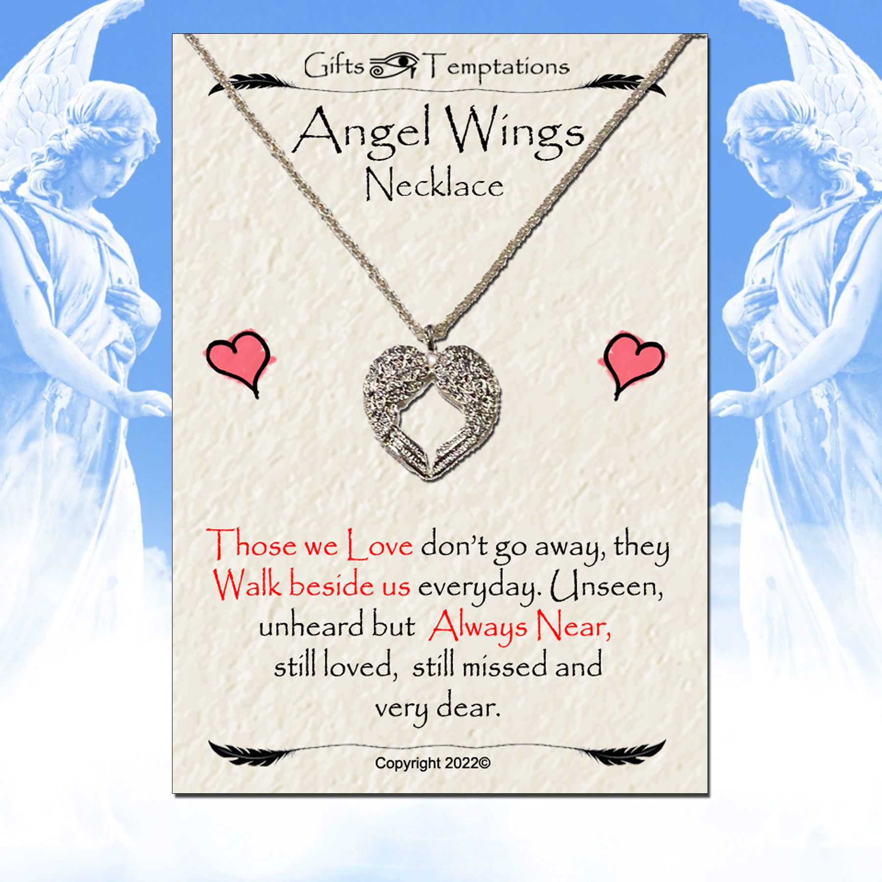 Angel Wings Memorial Gift Necklace