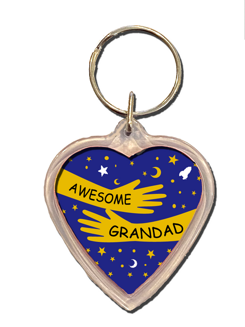 Awesome Grandad Hug from Me to You Keyring, Grandad Gift
