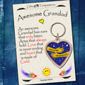 Awesome Grandad Hug from Me to You Keyring, Grandad Gift