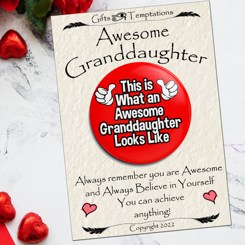 Awesome Granddaughter Badge, Believe in Yourself