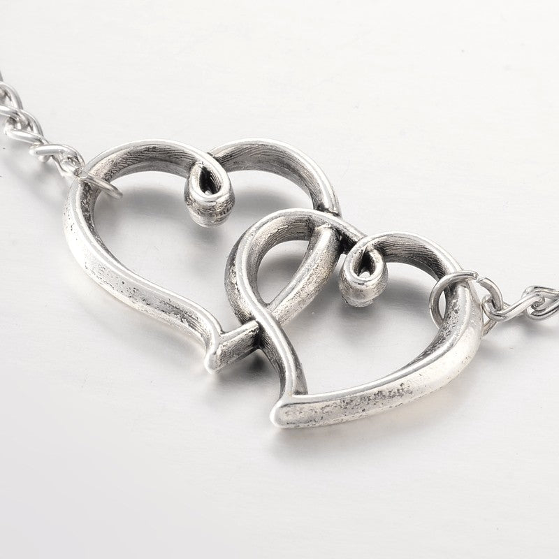 Double Heart Bracelet for Mum, Daughter, Sister