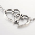Double Heart Bracelet for Mum, Daughter, Sister