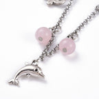 Natural Rose Quartz Bracelets for Mum, Daughter, Sister Girlfriend