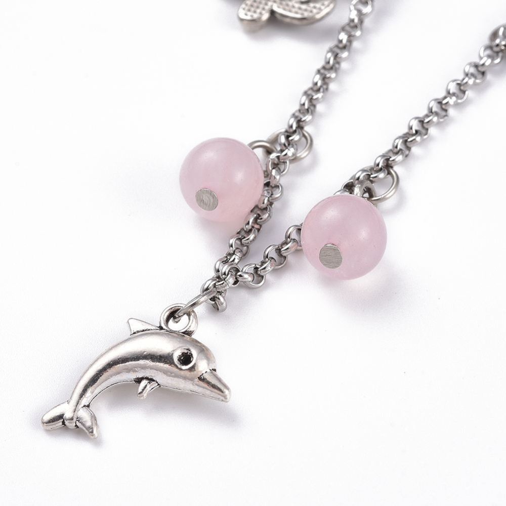 Natural Rose Quartz Bracelets for Mum, Daughter, Sister Girlfriend