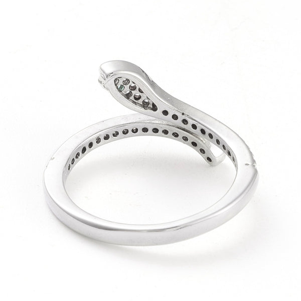 Adjustable Crystal Snake Ring