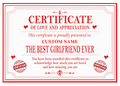 Best - Boyfriend Girlfriend Husband or Wife Certificate