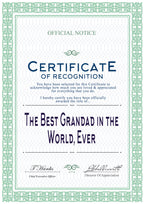 The Best In the World Certificate