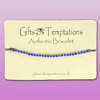 Blue Crystal Adjustable Slider Bracelet