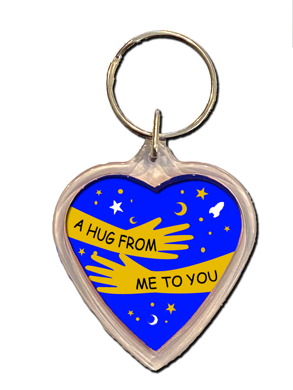 To My Grandson Hug from Me to You Keyring