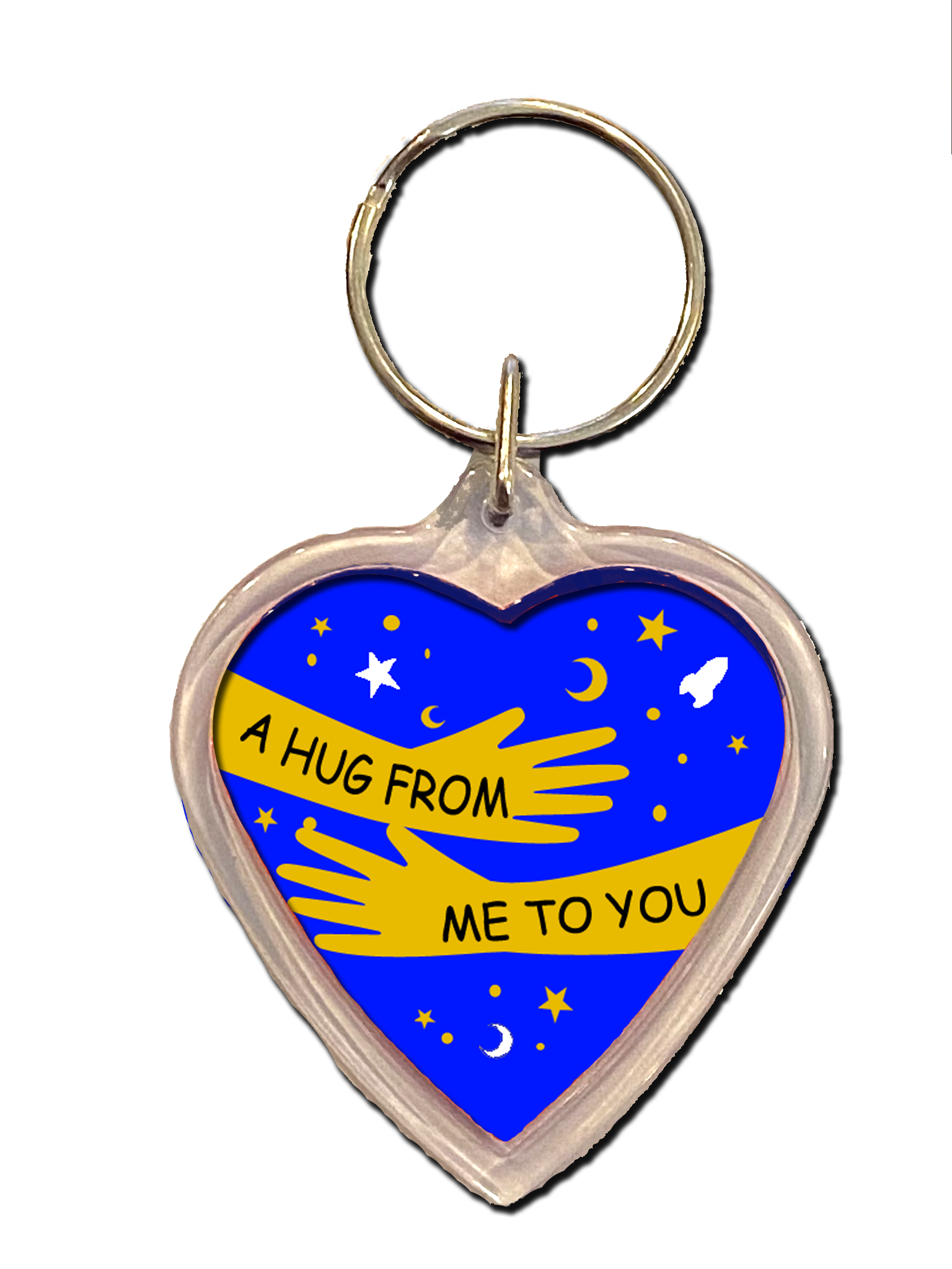 To My Grandson Hug from Me to You Keyring