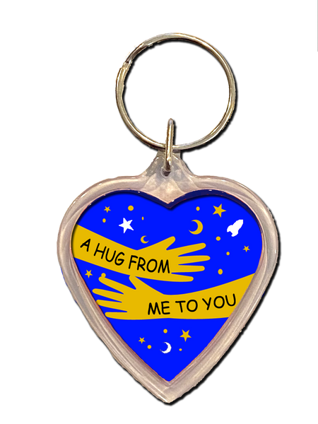 To My Grandson Hug from Me to You Keyring