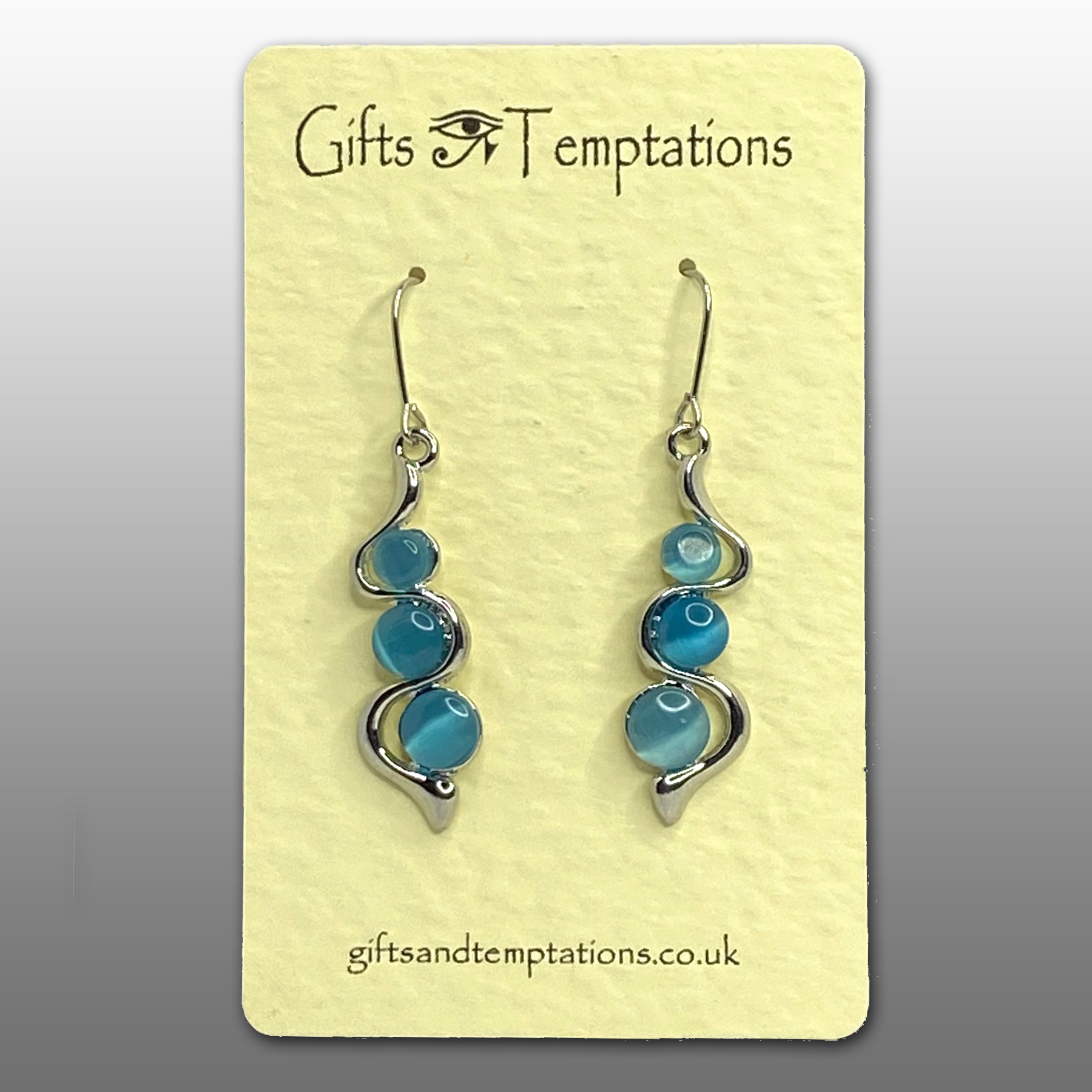 Blue Moonstone Style Drop Earrings