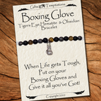 Boxing Glove, Hematite Obsidian Bracelet