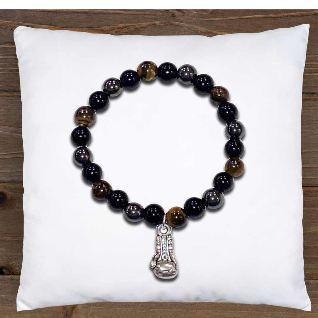 Boxing Glove, Hematite Obsidian Bracelet
