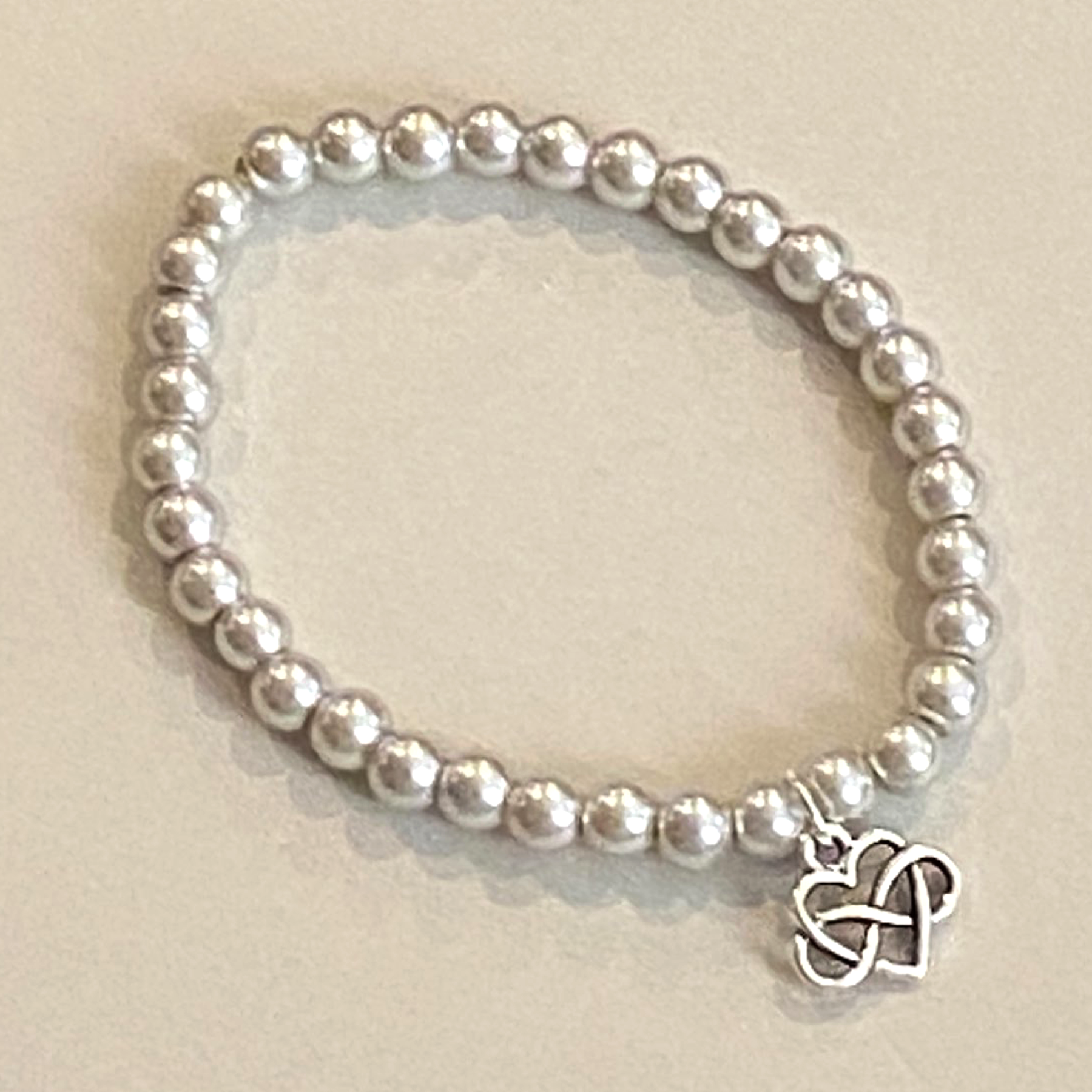 Soulmate Stackable Bracelet - Glass Pearl Bead Strechy Band
