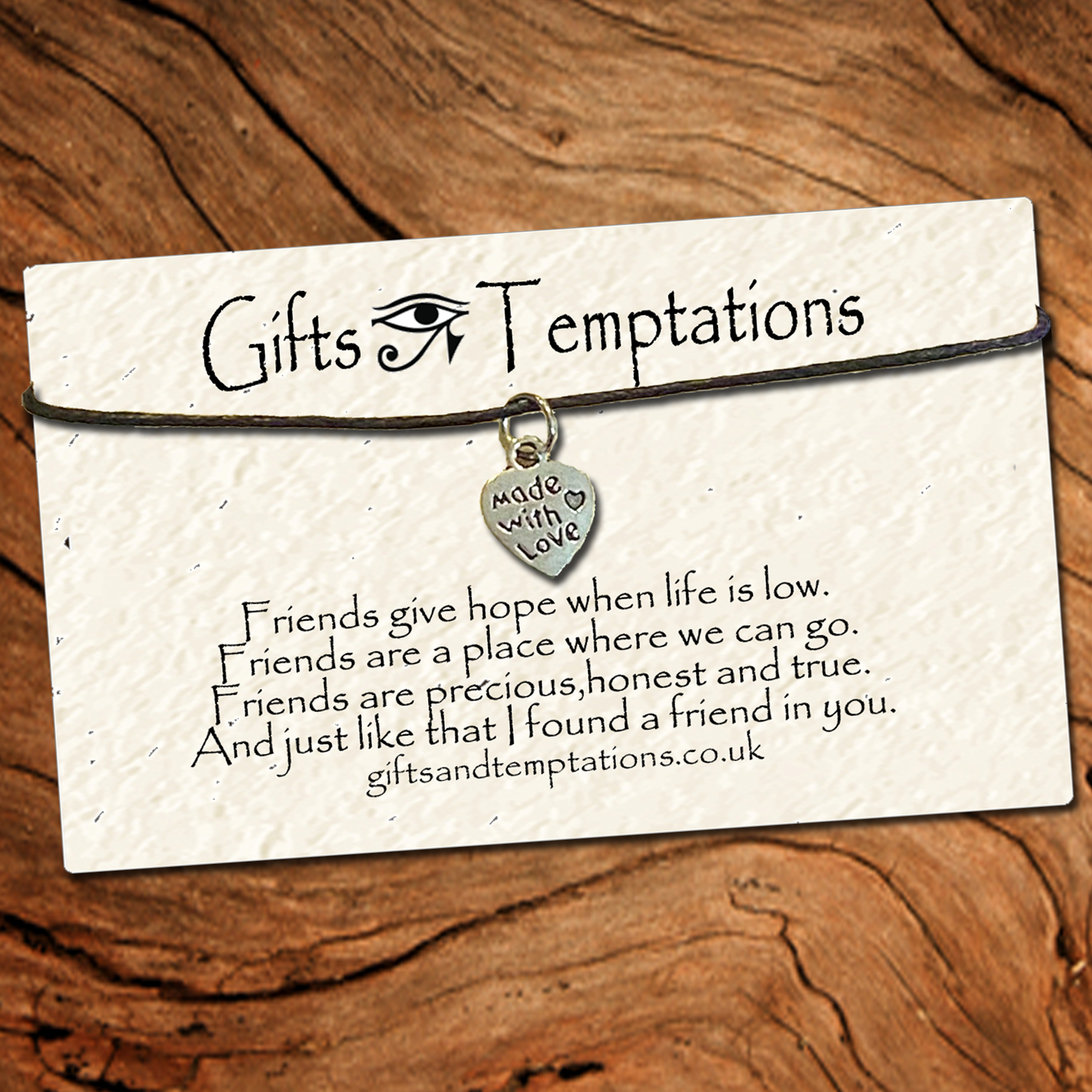 Friendship Inspirational Gift Made With Love Bracelet