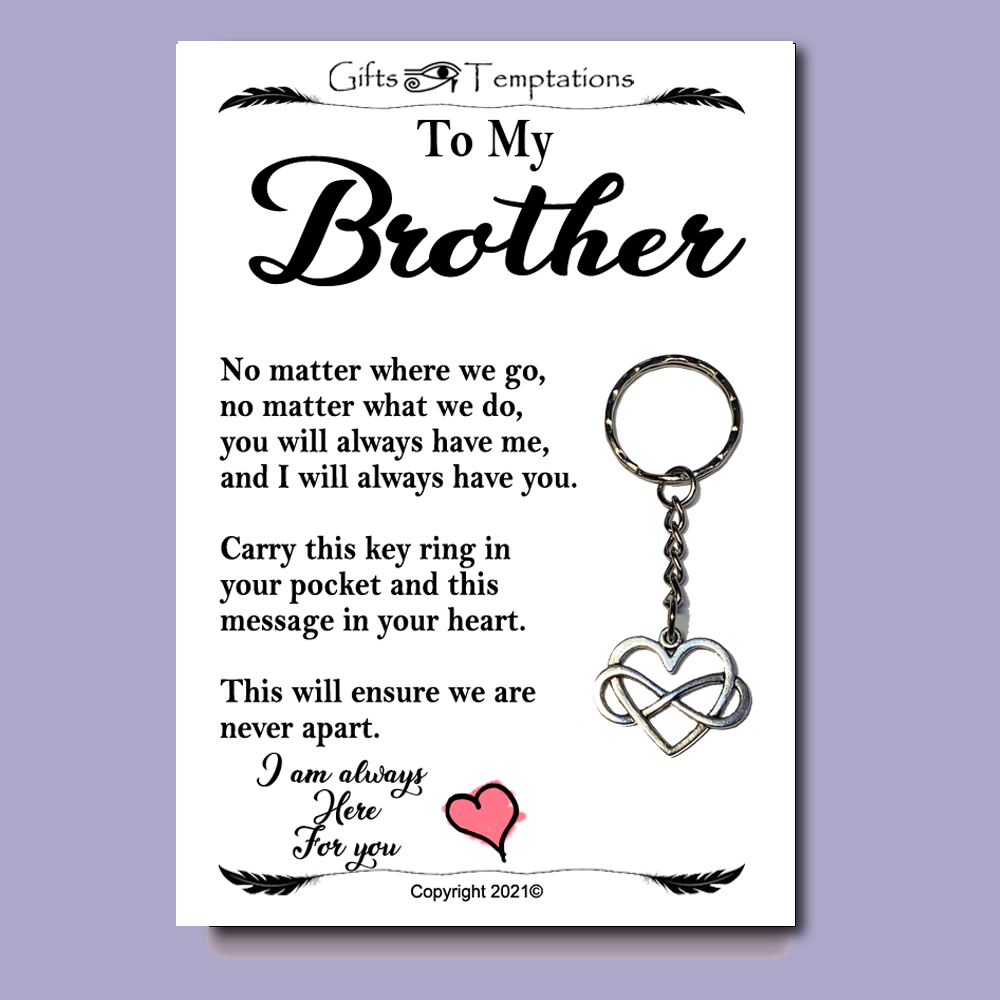 To My Brother Keyring
