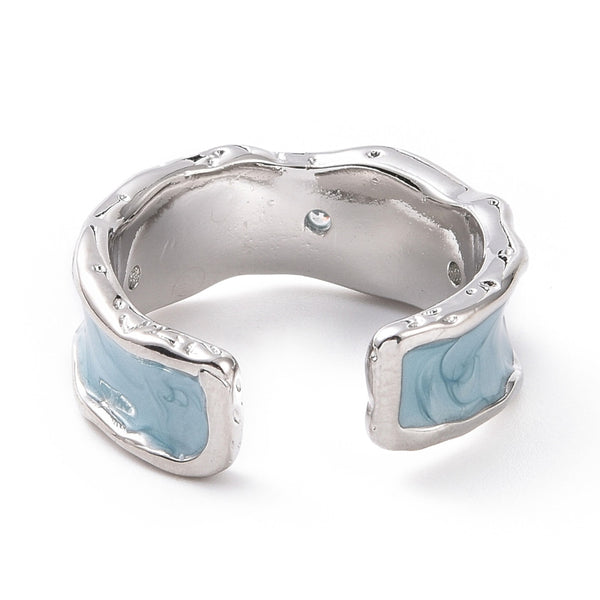 For Friends or Family Sky Blue Wave Ring