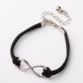 Infinity Charm Leather Bracelet for Mum, Daughter, Sister Girlfriend
