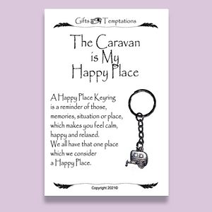 The Caravan is My Happy Place Keyring