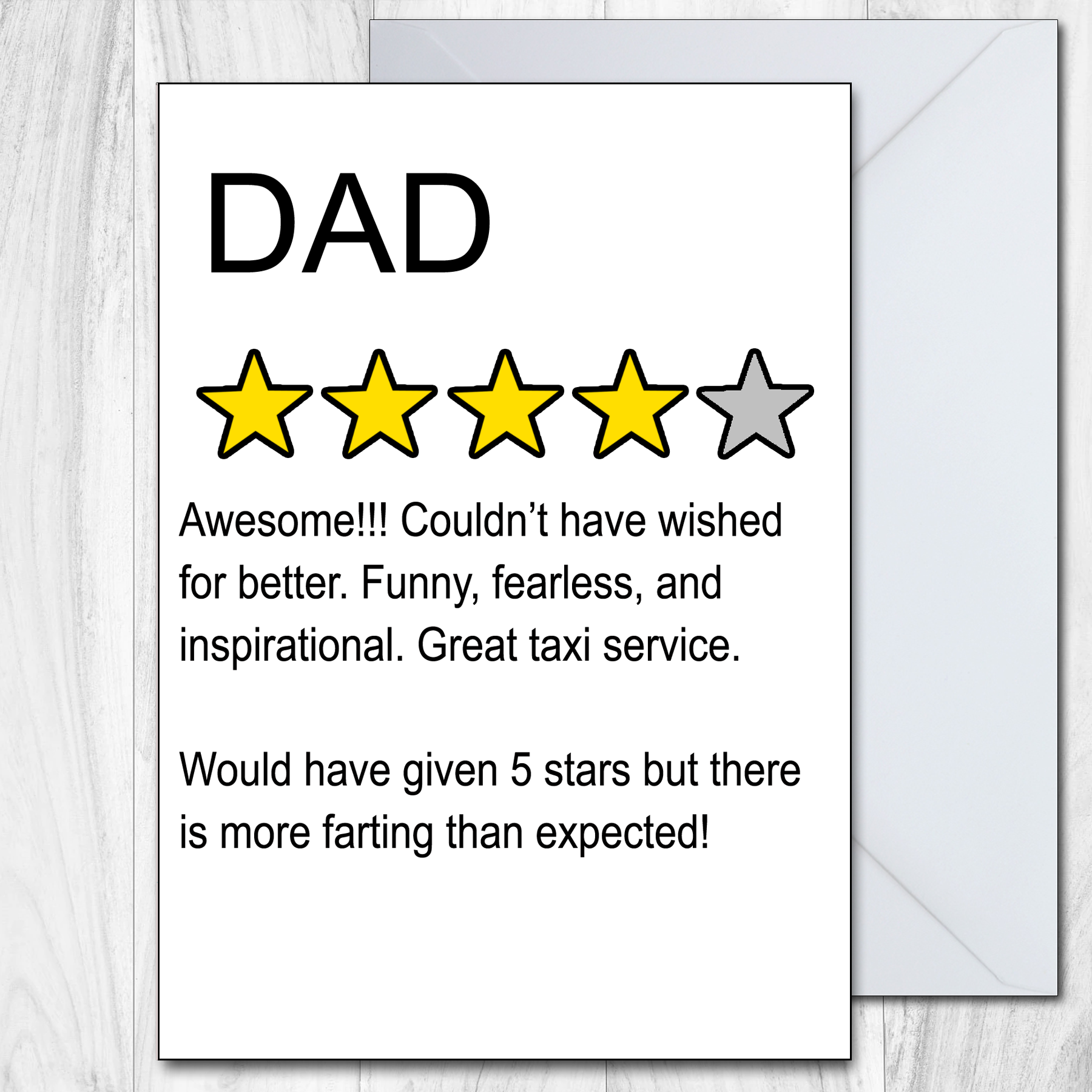 For Dad Funny Fathers Day Card Review Card