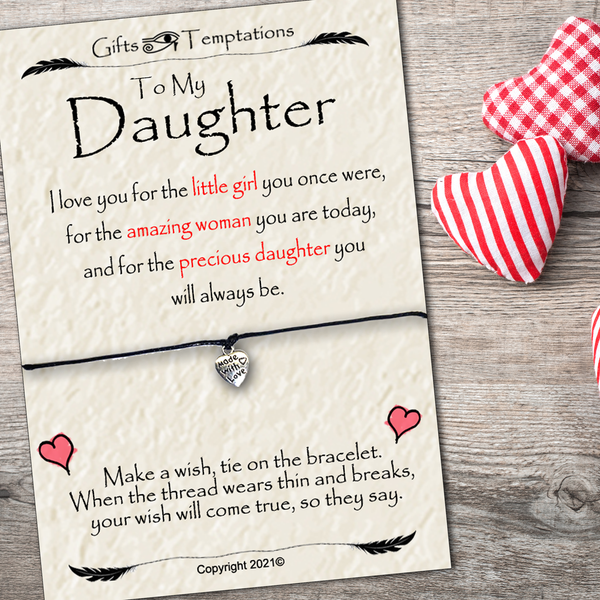To My Daughter Wish Bracelet