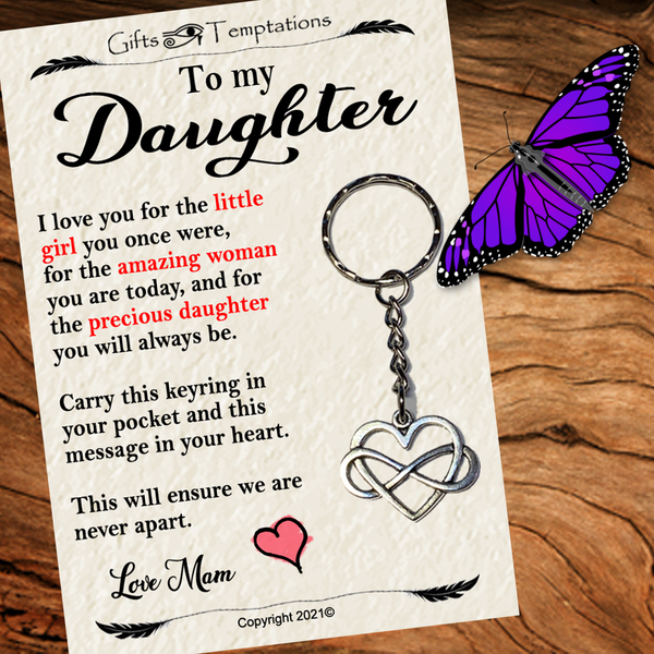 To My Daughter Keyring