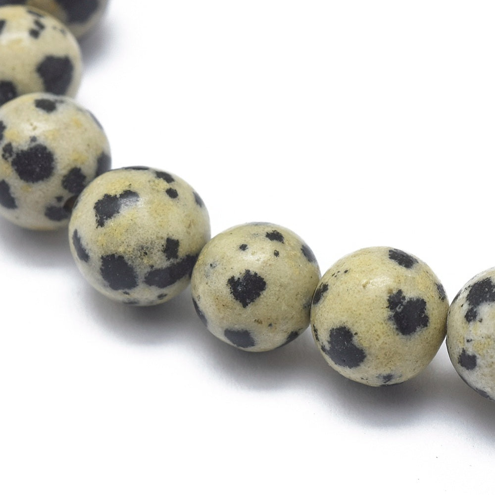 Dalmatian Jasper Bead Stretch Bracelets