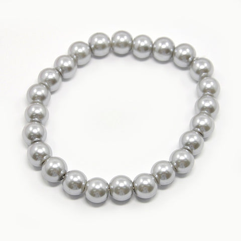 Stackable Glass Pearl Bracelets Gift For Mothers Sisters Daughters 4mm Bead