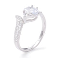 925 Sterling Silver Fox Encrusted Ring