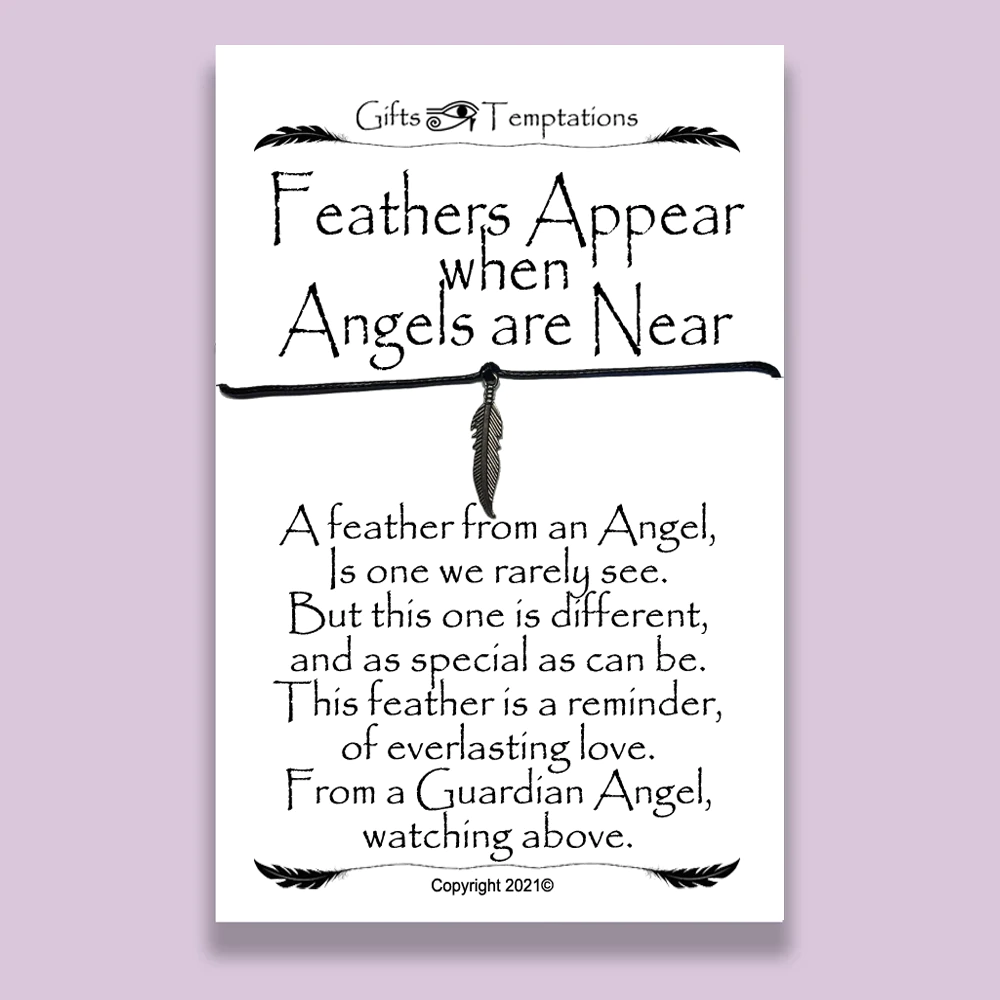Angel Feather Wish Bracelet - Feathers Appear when Angels are Near Bracelet