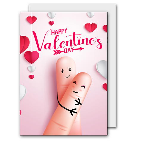 Finger Hug - Valentines Card