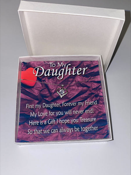 First My Daughter Boxed Message Necklace