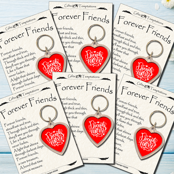 Forever Friends Friendship Gift Keyring Heart ❤️