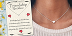 Friendship Mini Heart Inspirational Necklace Gift