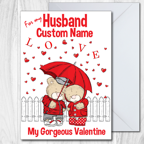HUSBAND VALENTINES DAY CARD PERSONALISED