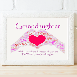 Grandson Granddaughter Birthday Gift Print