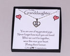 To My Granddaughter Boxed Heart Message Necklace