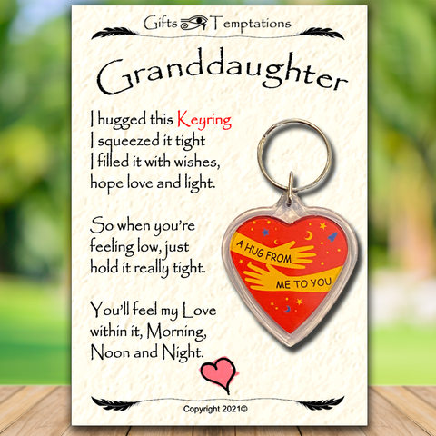 Granddaughter Gift - Hugged This Keyring