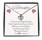 To My Granddaughter Boxed Heart Message Necklace
