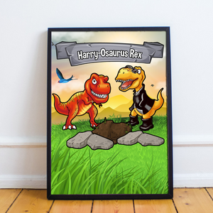 Grandson, Son or Granddaughter Daughter Osaurus Rex Birthday Gift Print