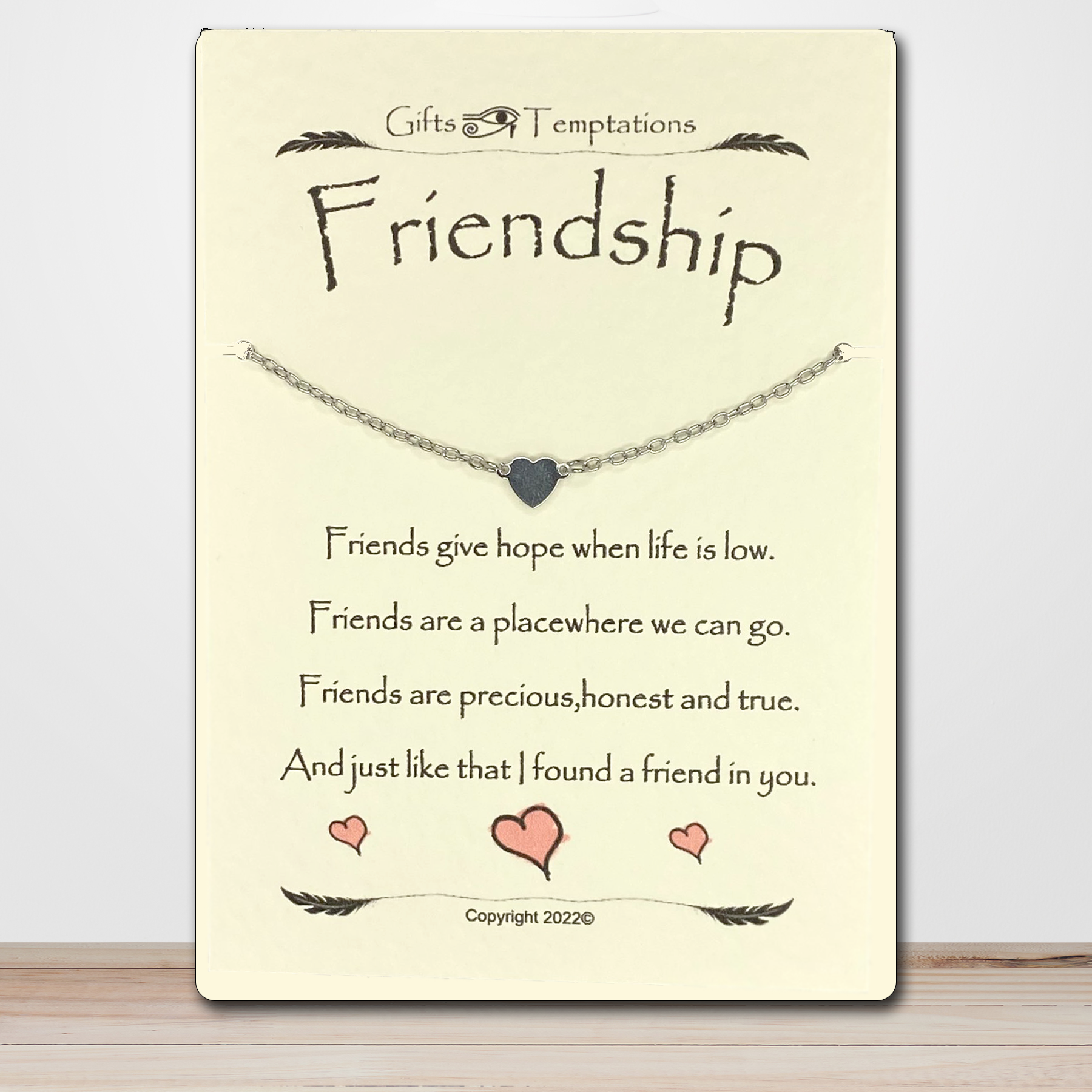 Friendship Inspirational Gift Bracelet Heart ❤️