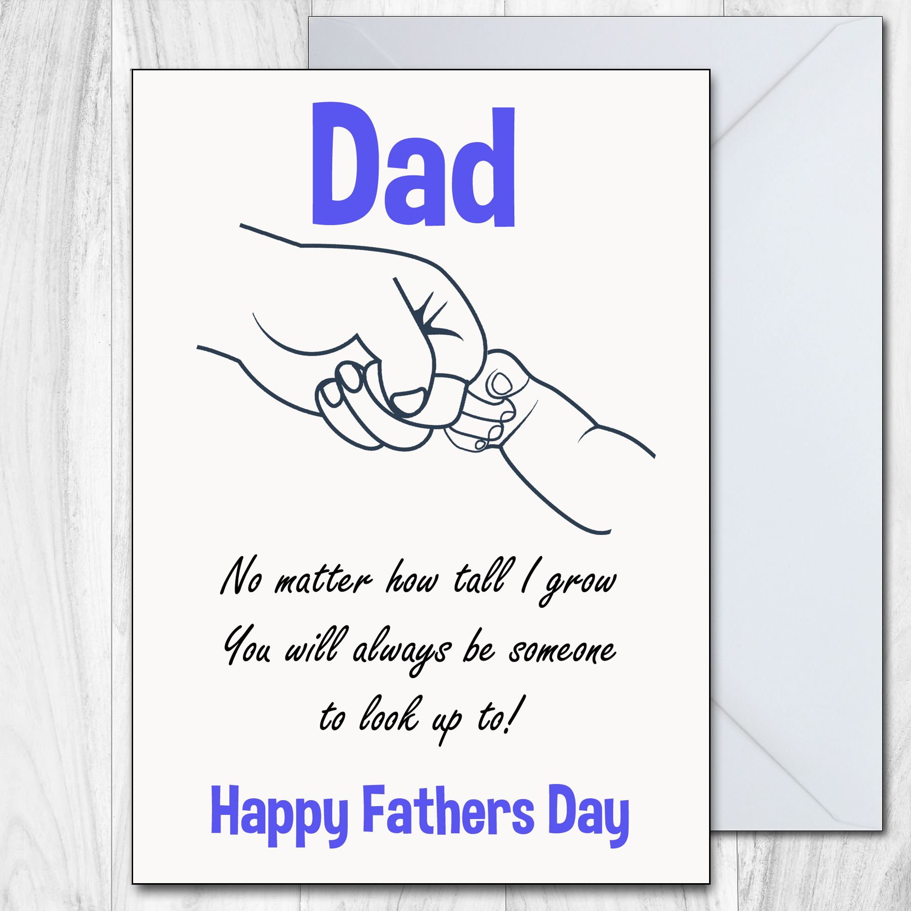 For Dad Funny Fathers Day Card How Tall